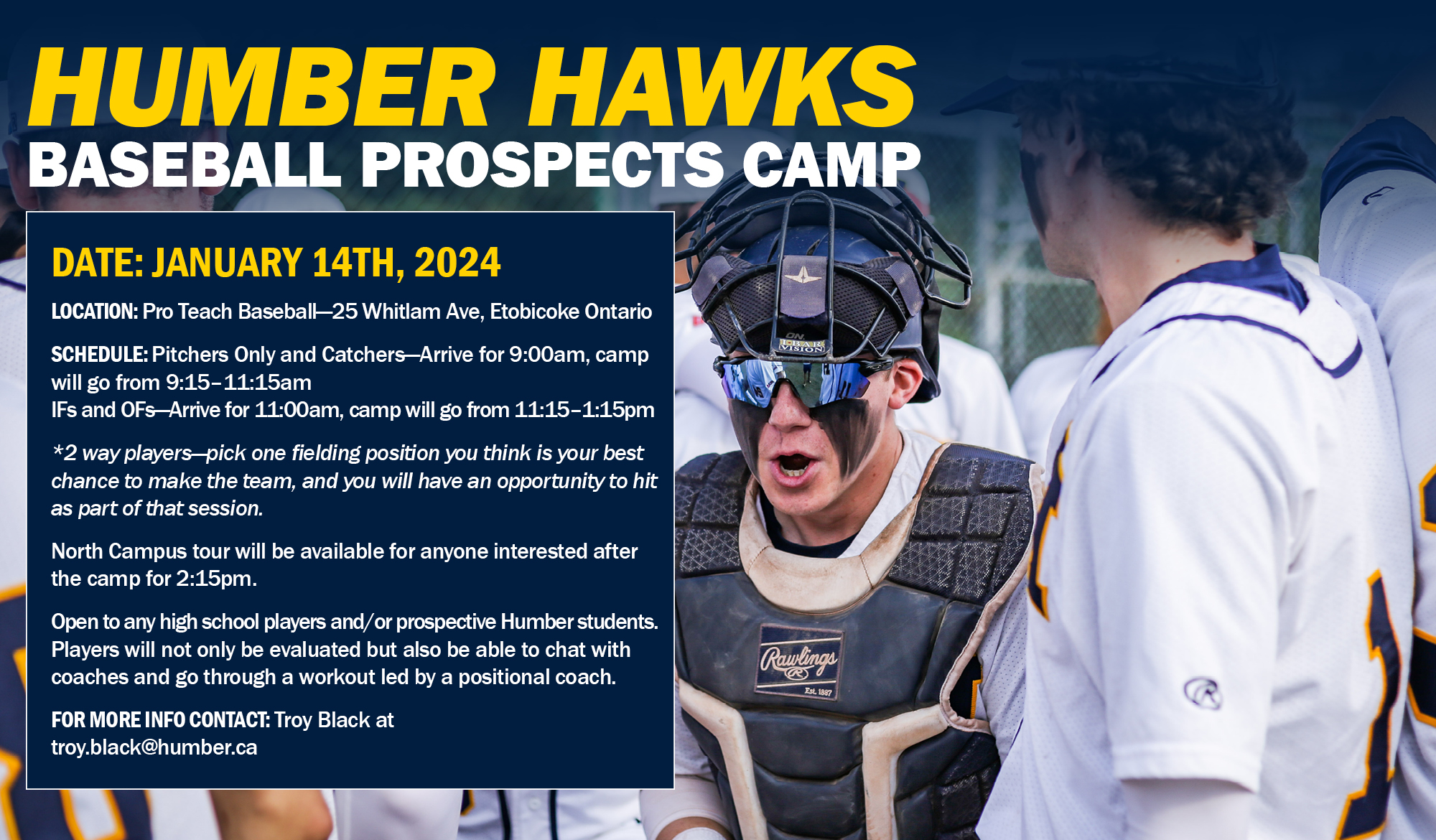 2024 Humber Baseball Prospects Camp Registration Form