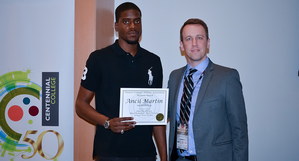 ANCIL MARTIN NAMED TO THE OCAA WEST DIVISION 2ND TEAM