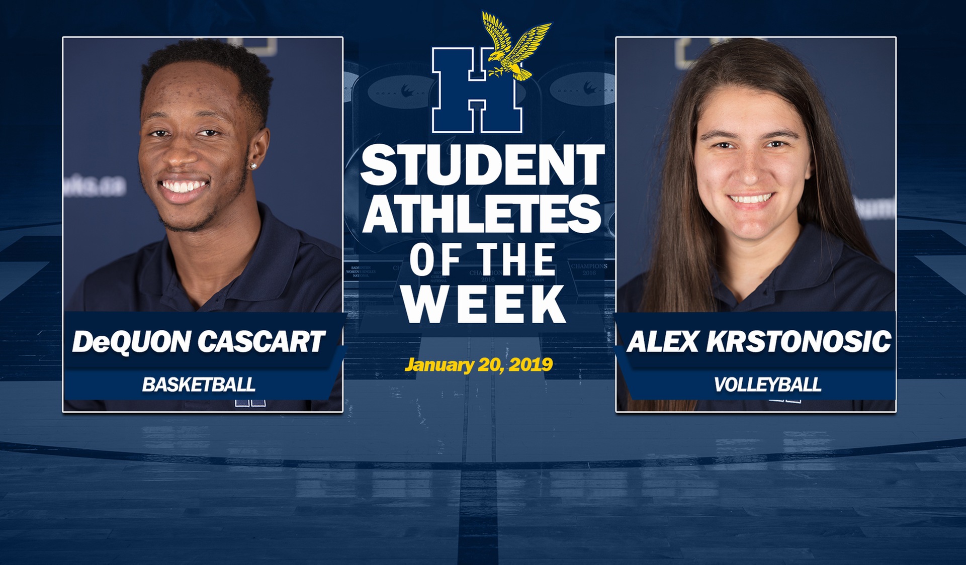 Cascart, Krstonosic Earn Humber Student-Athlete of the Week Honours