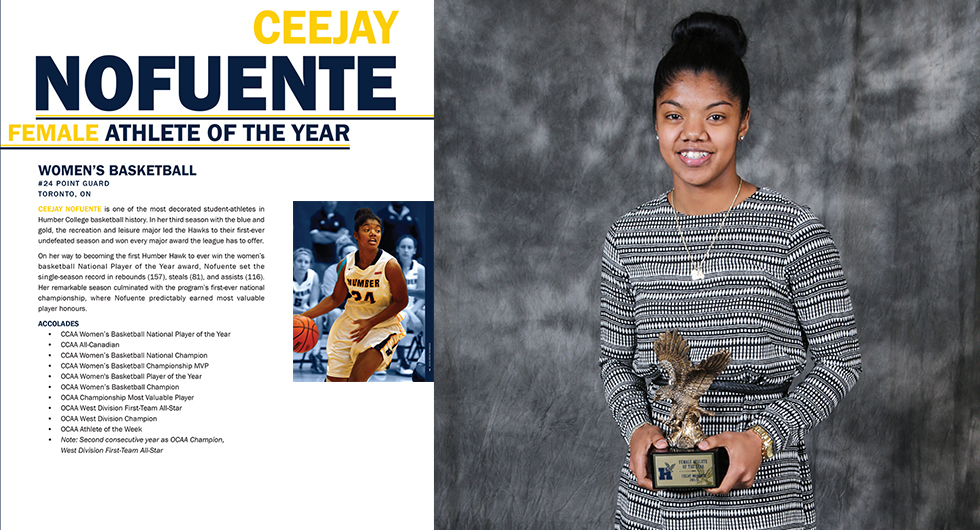 2015/16 HUMBER FEMALE ATHLETE OF THE YEAR - CEEJAY NOFUENTE