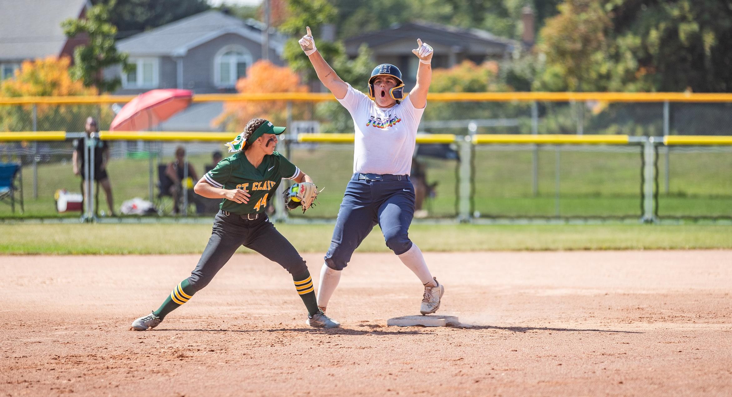 Softball sweeps St. Clair to end home stand