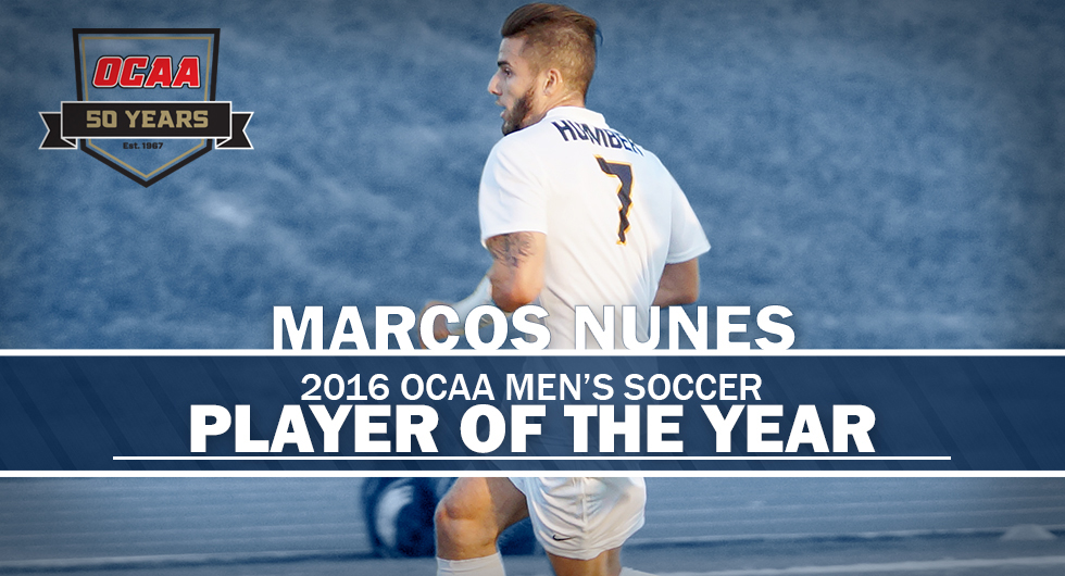 MARCOS NUNES NAMED THE OCAA MEN’S SOCCER PLAYER OF THE YEAR