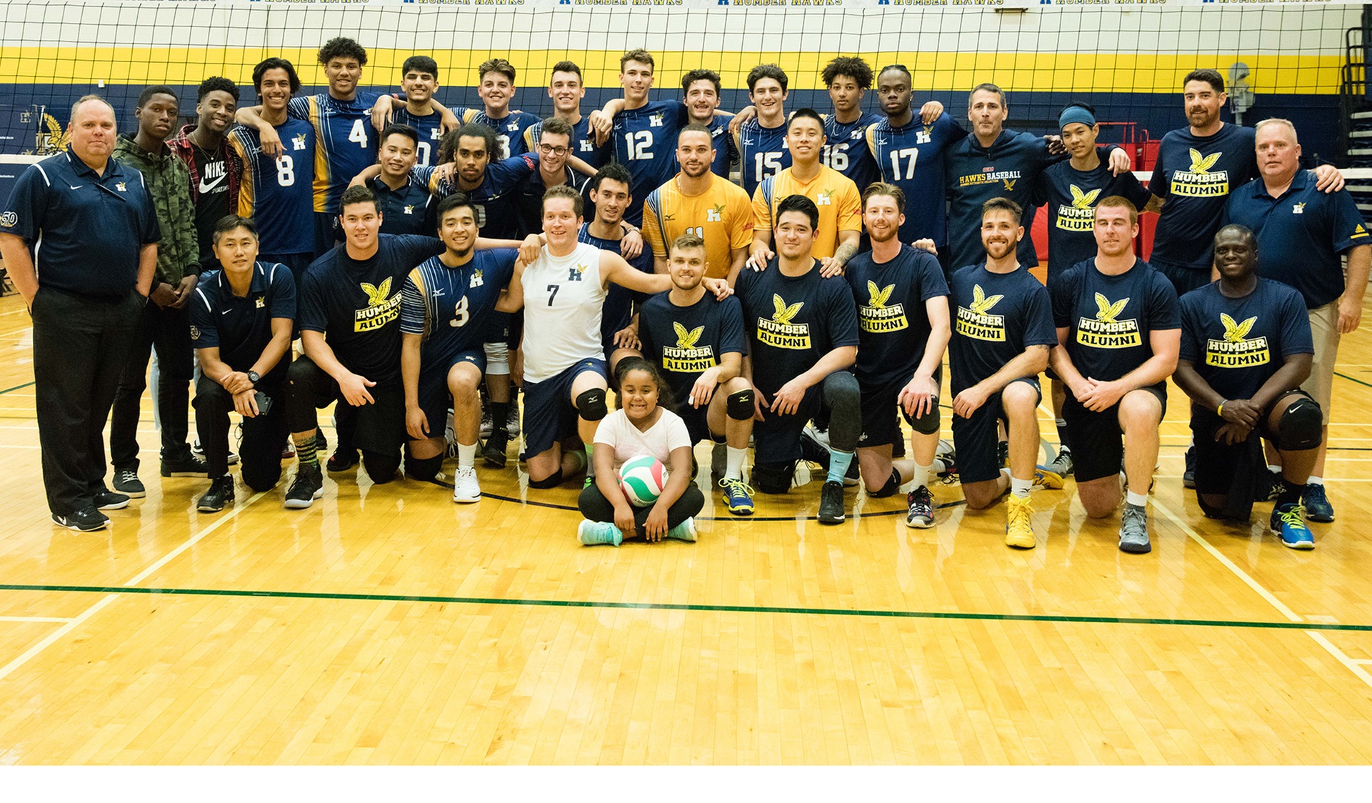 MEN'S VOLLEYBALL ALUMNI PROVIDE A TOUGH TEST FOR THE NEW HAWKS