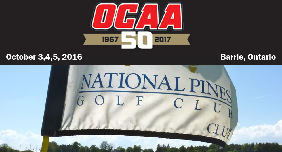 OCAA GOLF CHAMPIONSHIPS OPEN UP ON MONDAY IN BARRIE