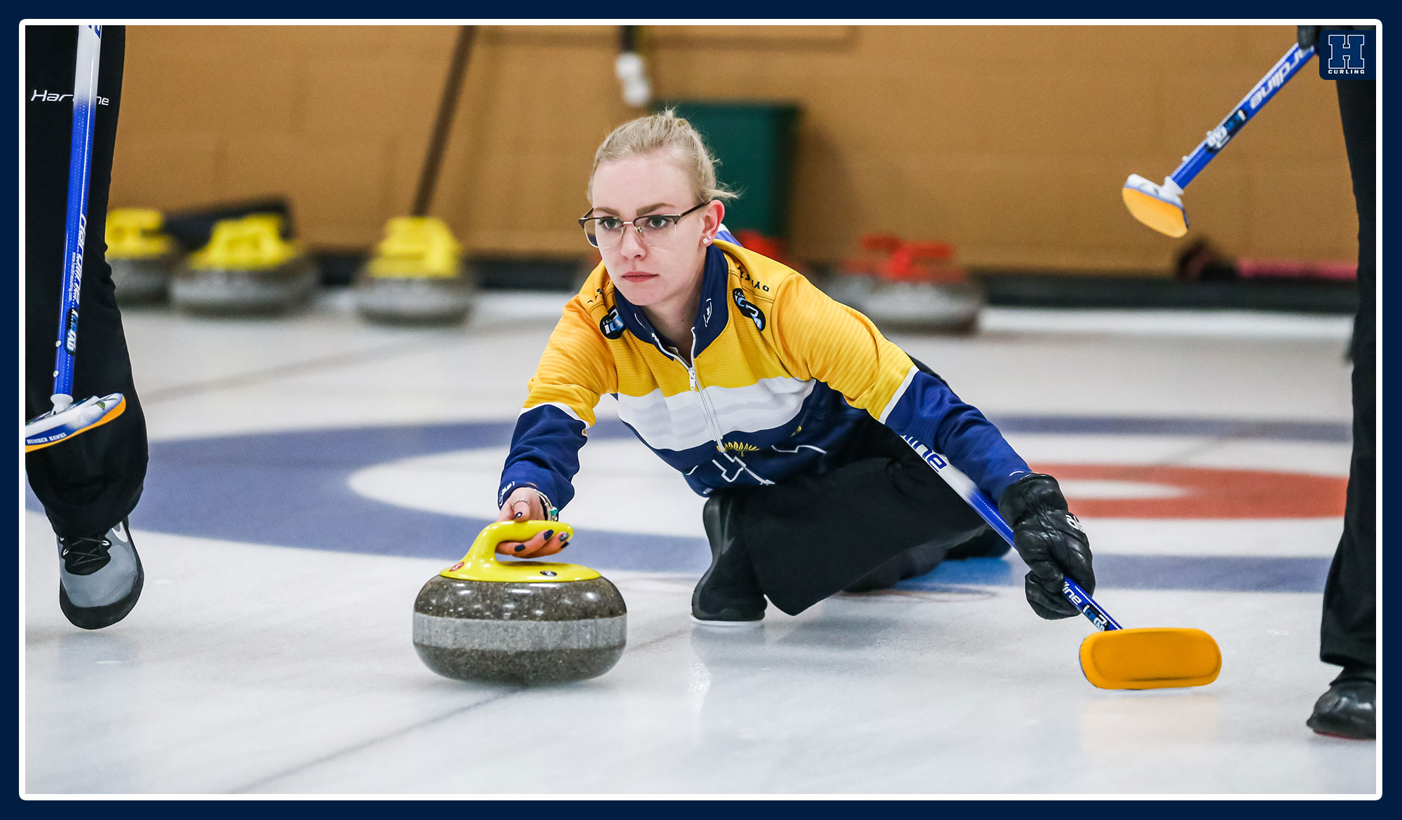 Brittany Elson curling in the Humber classic